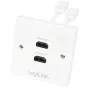 Cabo HDMI LogiLink AH0015, tipo A, conector fêmea para conector fêmea, branco