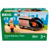 Comboio de passageiros BRIO 63604700 laranja-preto, comboio de madeira, compatível com carris BRIO