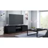 Móvel de TV Topeshop RTV140 CZARNY com 2 prateleiras