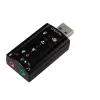 Placa de som USB externa LOGILINK UA0078, 7.1 canais, interface USB, compacta 124×194×34 mm, 80 g