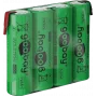 Goobay 4x AA (Mignon) - 2100 mAh, verde - aba de soldar (Z), bateria de níquel-metal-hidreto (NiMH), 4,8 V (55580)