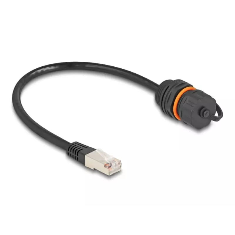 Cabo de rede DeLOCK 88146 RJ45 para RJ45 Cat.6A 0,25 m preto