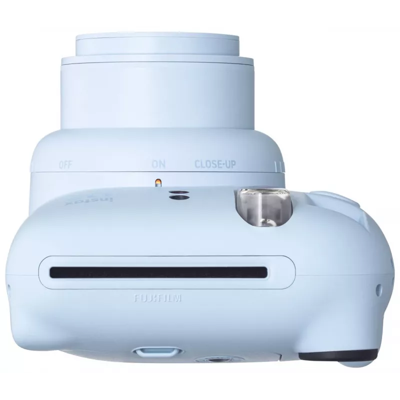 Máquina fotográfica instantânea Fujifilm Instax Mini 12 azul — impressões 86 x 54 mm, distância focal 60 mm, obturador eletrónico