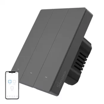 Interruptor de parede inteligente Wi-Fi Sonoff M5-3C-80 – 3 vias, interruptor inteligente de parede, modelo M5-3C-80