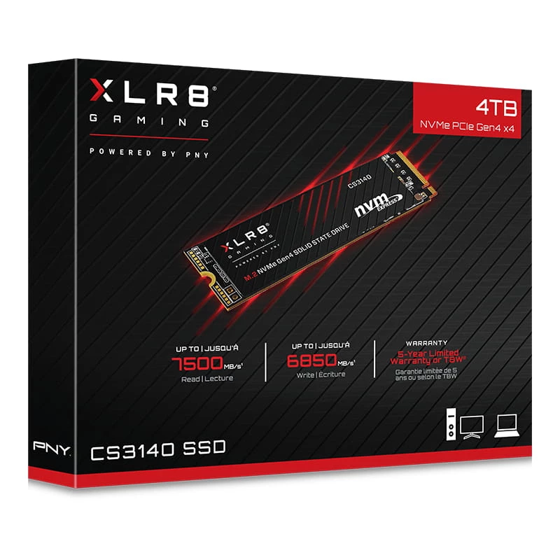 Unidade SSD PNY 4 TB M.2 PCI Express 4.0 NVMe CS3140