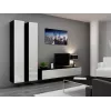 Conjunto de armários de sala Cama VIGO 4 preto/branco brilhante