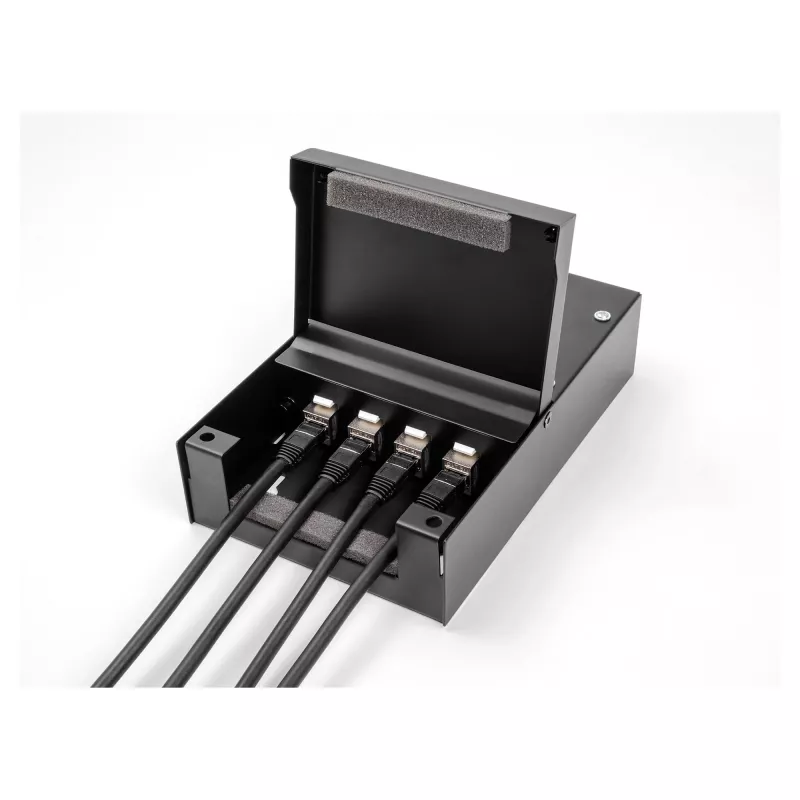 Caixa de distribuição DeLOCK 66235 4 portas metal preto