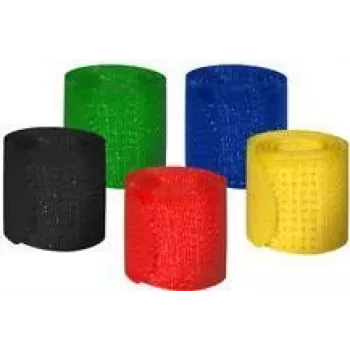 MEDIARANGE MRCS302 - abraçadeiras com fecho de velcro - nylon - preto - azul - verde - vermelho - amarelo - 21,5 cm - 16 mm - 5 unid.