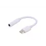 Adaptador de áudio SAVIO USB Type-C 3.1 (macho) – jack 3,5 mm (fêmea) branco AK-35