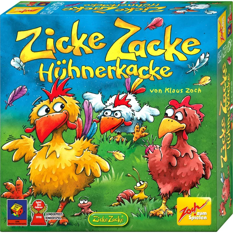 Zicke Zacke Chicken Cha Cha Cha, Jogo de Tabuleiro Infantil do Ano 1998
