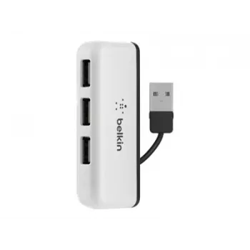 Hub de viagem Belkin USB 2.0 4 portas, prateado, F4U021bt