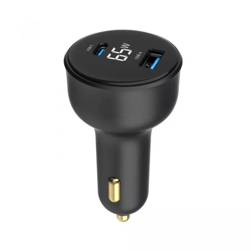 carregador de telemóvel para carro USB 2PORT/TA-UC-AC2PD30LCD-CAR01 GEMBIRD