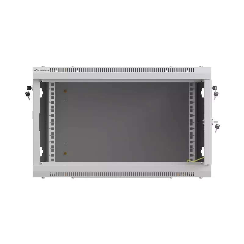 Armário rack 19 polegadas 6U 600x600 cinzento perfurado