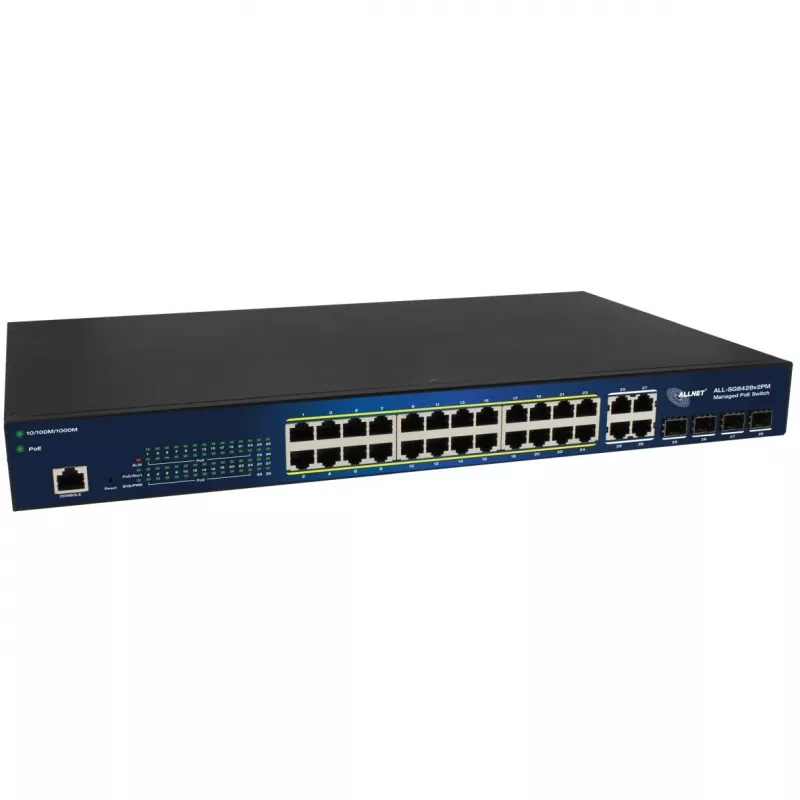 Switch gerido ALLNET ALL-SG8428V2PM 24 portas Gigabit Ethernet PoE