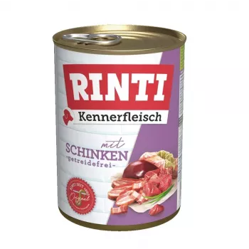 RINTI Kennerfleisch Presunto - Comida húmida para cães - 400g