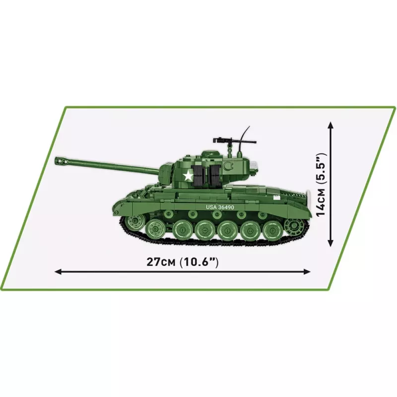 Conjunto de construção COBI M26 Pershing T26E3 904 peças plástico para crianças a partir dos 3 anos