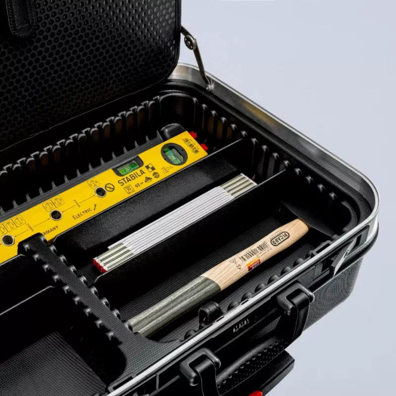 Knipex 00 21 06 BIG Basic Move ElektroPlus mala de ferramentas, 68 peças, conjunto de ferramentas para eletricistas, com rodas, preto