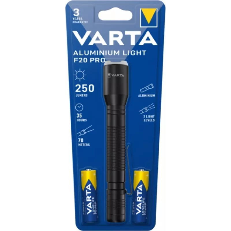 Lanterna de mão Varta Aluminium Light F20 Pro LED 250 lm 7 lâmpadas