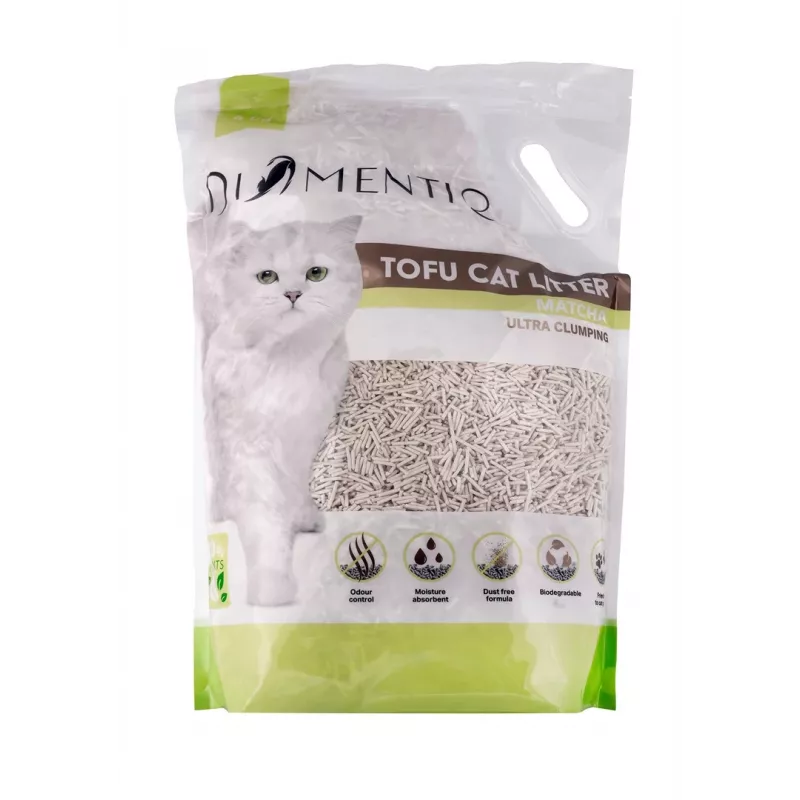 DIAMENTIQ Tofu Matcha Ultra aglomerante - areia vegetal - 4 kg