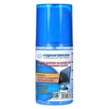 Conjunto de limpeza de ecrãs ESPERANZA ES121 para LCD/TFT/Plasma, 200 ml