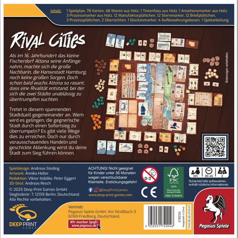 Deep Pint Games Rival Cities, jogo de sociedade