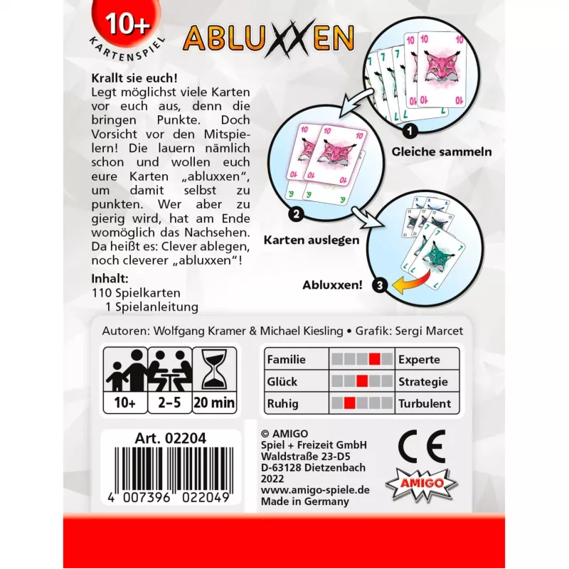 Amigo 02204 jogo de tabuleiro Abluxxen 20 min.