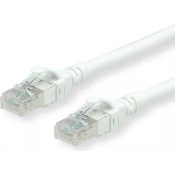 ROLINE - cabo de rede - RJ-45 (M) para RJ-45 (M) - 3 m - UTP - CAT 6a - isento de halogéneos, injetado, entrançado - branco (21.15.2763)
