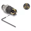 Conector DeLOCK M8 codificação A 3 pinos macho ligação por parafuso preto