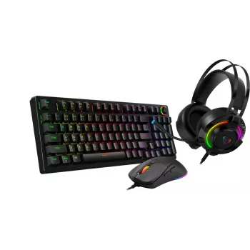 Conjunto gaming Yenkee YGS 03 ECLIPSE 3-em-1 (teclado, rato, headset)