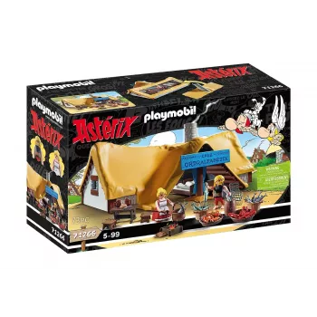 Playmobil 71266 Asterix: cabana de Verleihnix Verleihnix e a sua mulher Bakteria figuras de coleção Asterix colecionadores e fãs diversão de role-play