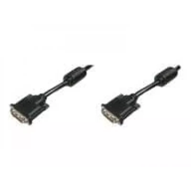 Cabo de ligação DVI Assmann. DVI(24+1). 2x ferrite M/M. 10.0m. DVI-D dual link. UL. bl (AK-320101-100-S)