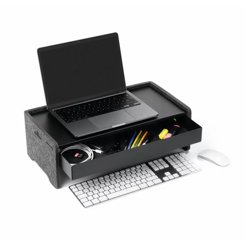 Gaveta Durable 508201 acessório para suporte de monitor Preto Metal 468 mm de largura 221 mm de profundidade 53 mm de altura