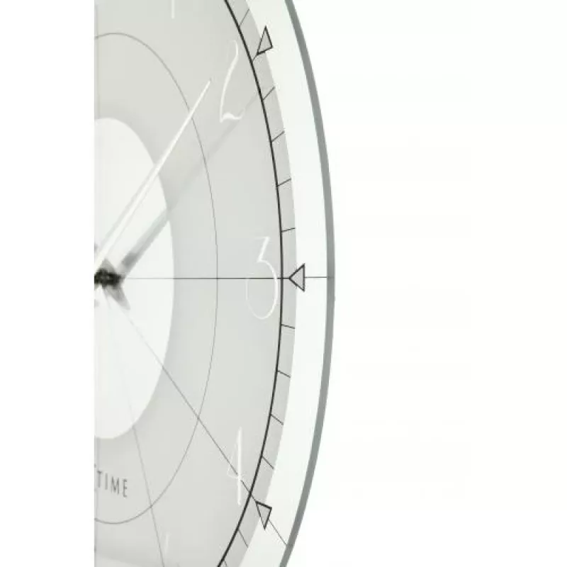 Relógio de parede NeXtime 8125 Fancy Round, Ø43 cm, branco/prateado