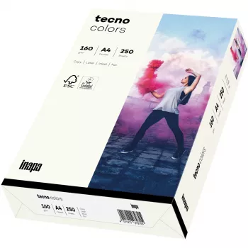 Inapa Tecno colors branco A4 — 250 folhas, 160 g/m²