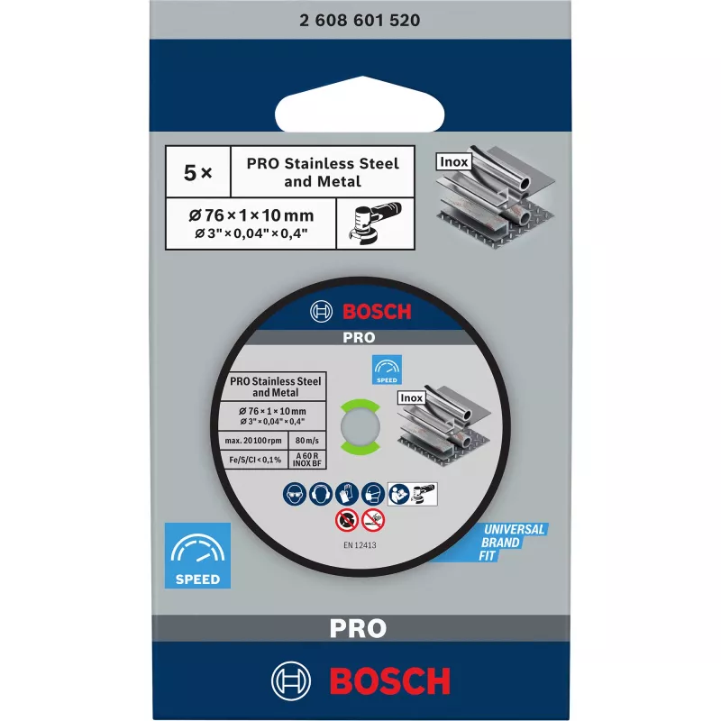 Acessório para rebarbadora Bosch 2 608 601 520 disco de corte