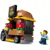 LEGO City Carrinha de Hambúrgueres Food Truck Brinquedo para rapazes e raparigas a partir de 5 anos, veículo de construção, conjunto de cozinha com minifigura de vendedor e acessórios