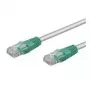 Wentronic Goobay cabo de rede CAT 6 crossover, U/UTP, cinzento, verde, cinzento-verde, 1 m - material mistura de cobre CCA (68471)