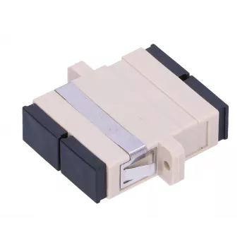 Adaptador de fibra ótica Extralink SC/UPC multimodo duplex, conector fêmea–conector fêmea, cinzento