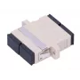 Adaptador de fibra ótica Extralink SC/UPC multimodo duplex, conector fêmea–conector fêmea, cinzento