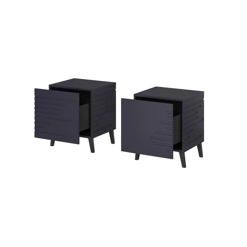 Mesa de cabeceira cama meble NOVA 44×40×52 cm, 1 gaveta, azul-marinho mate