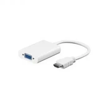 Adaptador HDMI™ para VGA Wentronic Goobay, branco, 0,1 m - ficha HDMI™ > conector fêmea VGA, conector fêmea estéreo 3,5 mm (51758)