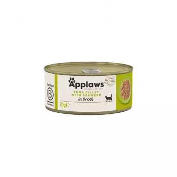 APPLAWS Filete de Atum com Algas em Caldo - Alimento húmido para gatos - 70 g
