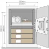 Cofre básico com alarme YEC Escritório YALE HOME YEC/390/DB2