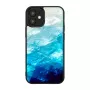 Capa de proteção iKins para Apple iPhone 12 mini — lago azul com detalhes pretos