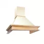 AKPO WK-4 Rustica 60 exaustor de parede tipo chaminé, 60 cm, LED, bege / madeira