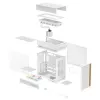 Caixa de PC de secretária DeepCool CL6600 WH — branca, suporta fontes de alimentação ATX/PS2/SFX/SFX-L, 140 mm à frente, 120/140 mm no topo/traseira, unidades de 2,5 polegadas e 3,5 polegadas