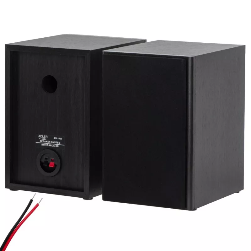 Mini sistema de alta fidelidade estéreo Adler AD 1917 — Bluetooth V5.3, CD/USB/MP3, 2×25 W RMS, sintonizador FM, equalizador de 4 bandas, AUX, preto
