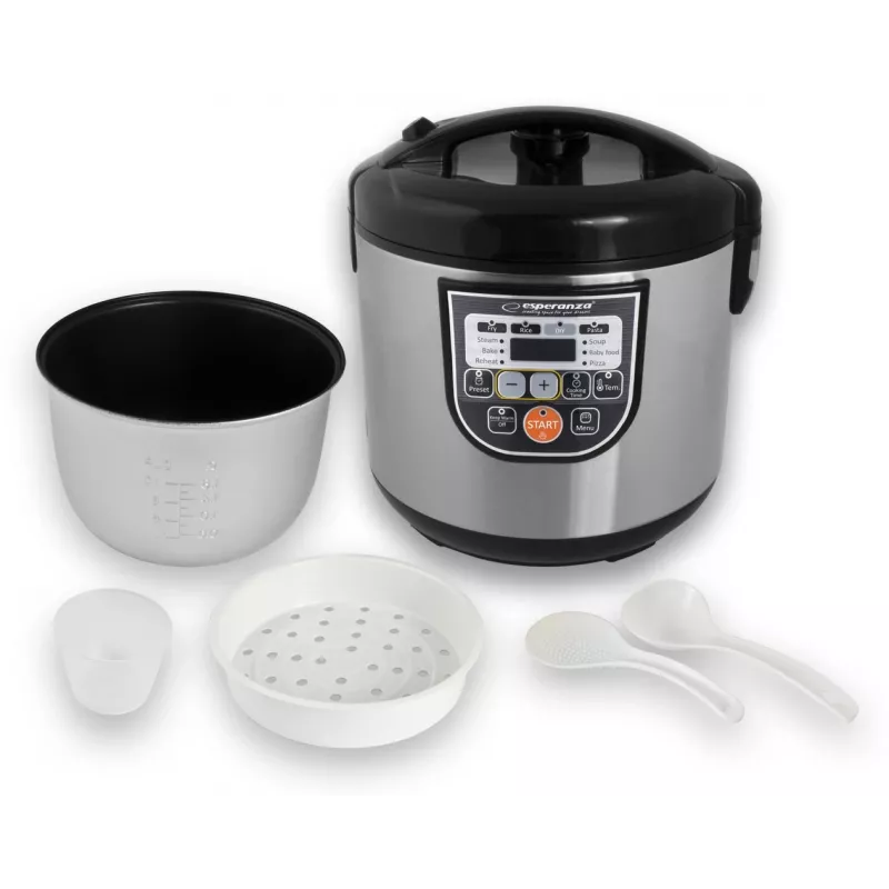 Panela elétrica ESPERANZA EKG011, capacidade 5 L, 860 W, preto/aço inoxidável