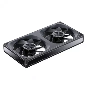 Ventoinha Jonsbo ZA-240 ARGB PWM com espelho infinito e pás invertidas, 240 mm, Preta
