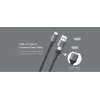 Cabo USB Type-C 2-em-1 Orsen S8, 5A, 1,5 m (carregamento rápido/dados)